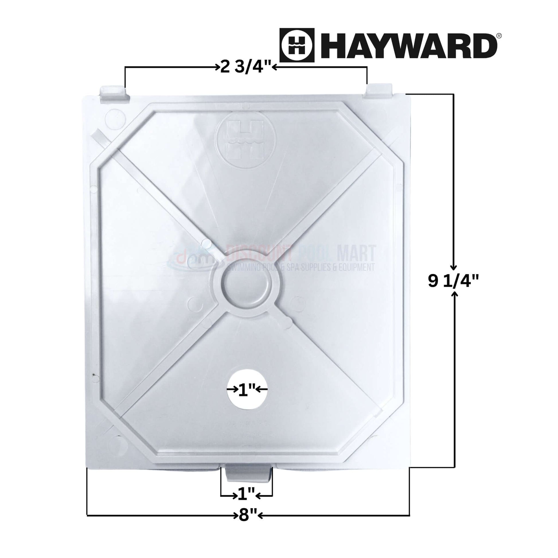 Hayward skimmer cover dimensions for SP1089 Dyna-Skim series, OEM part, sold by Discount Pool Mart DPM, SKU SPX1088B.