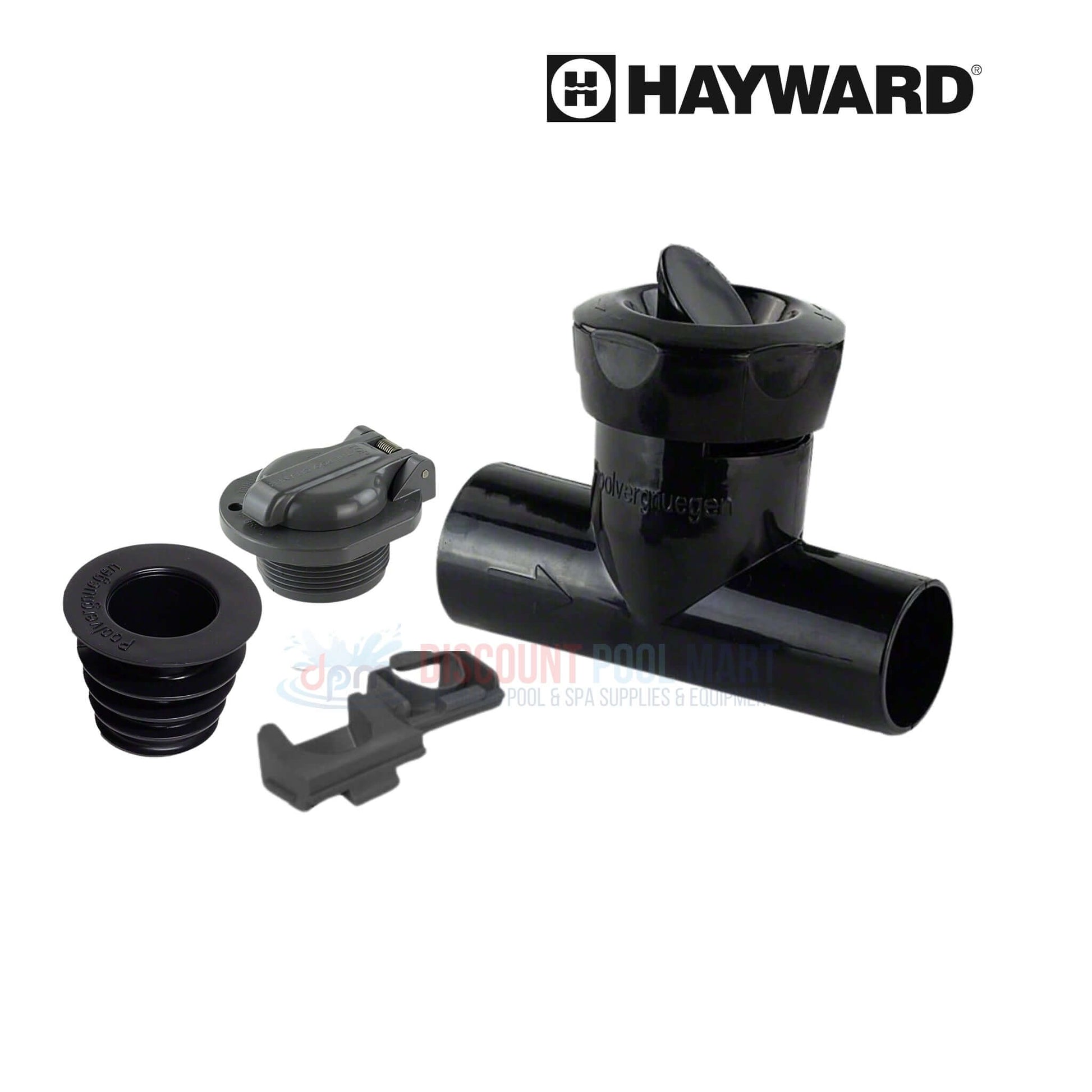 Hayward pool cleaner parts set including connectors and valves available at Discount Pool Mart DPM for efficient pool maintenance.