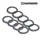 Hayward suction cleaner replacement parts set of 10 grey rings from Discount Pool Mart DPM for efficient pool cleaning.