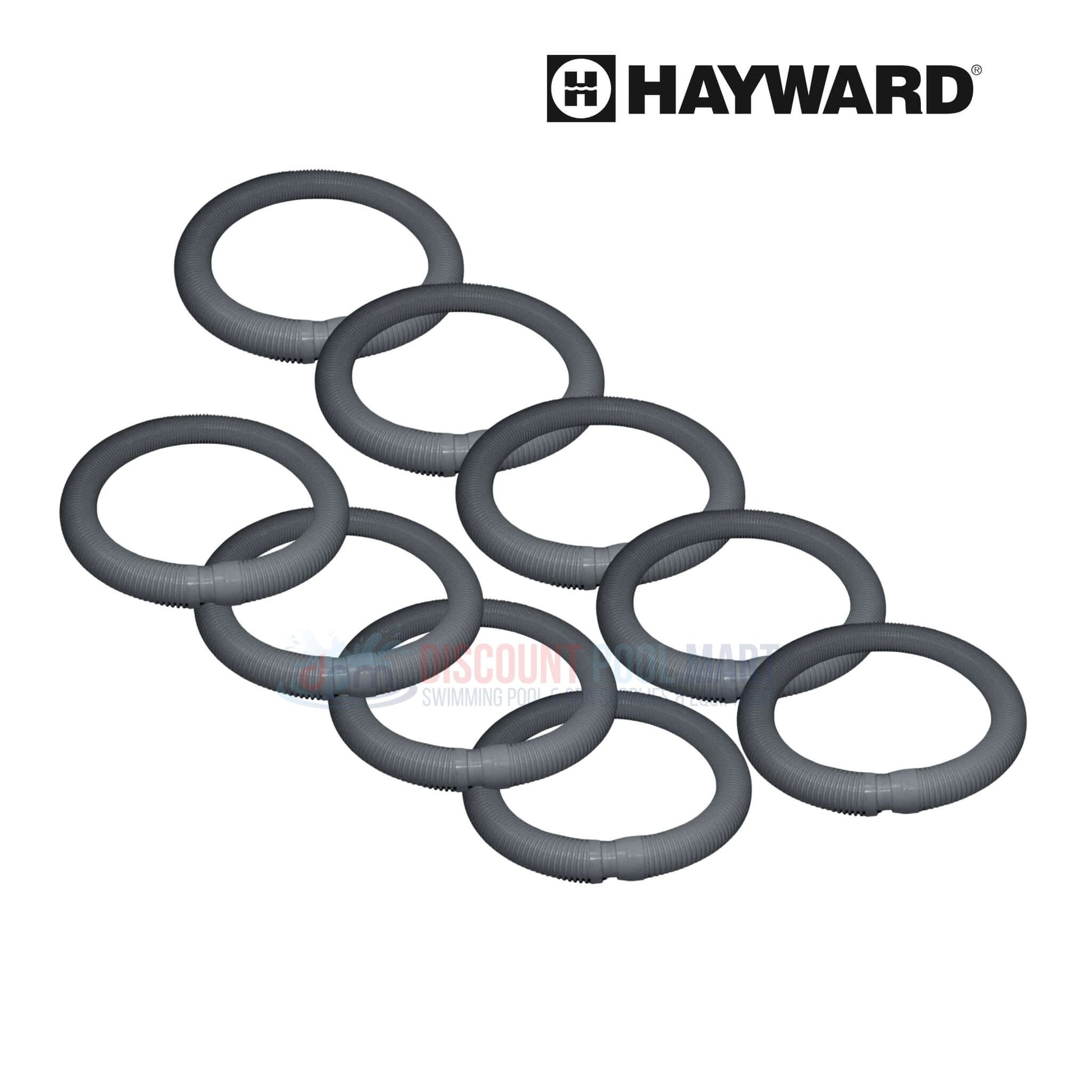 Hayward suction cleaner replacement parts set of 10 grey rings from Discount Pool Mart DPM for efficient pool cleaning.