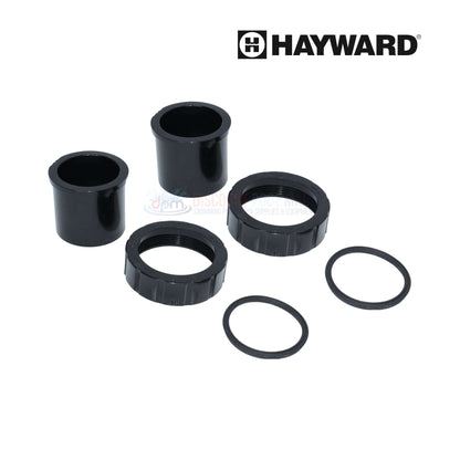 Hayward Union Connector Kit components including union nuts, connectors, and gaskets for HCP 3000 pumps | HCXP3000UNKIT at Discount Pool Mart DPM