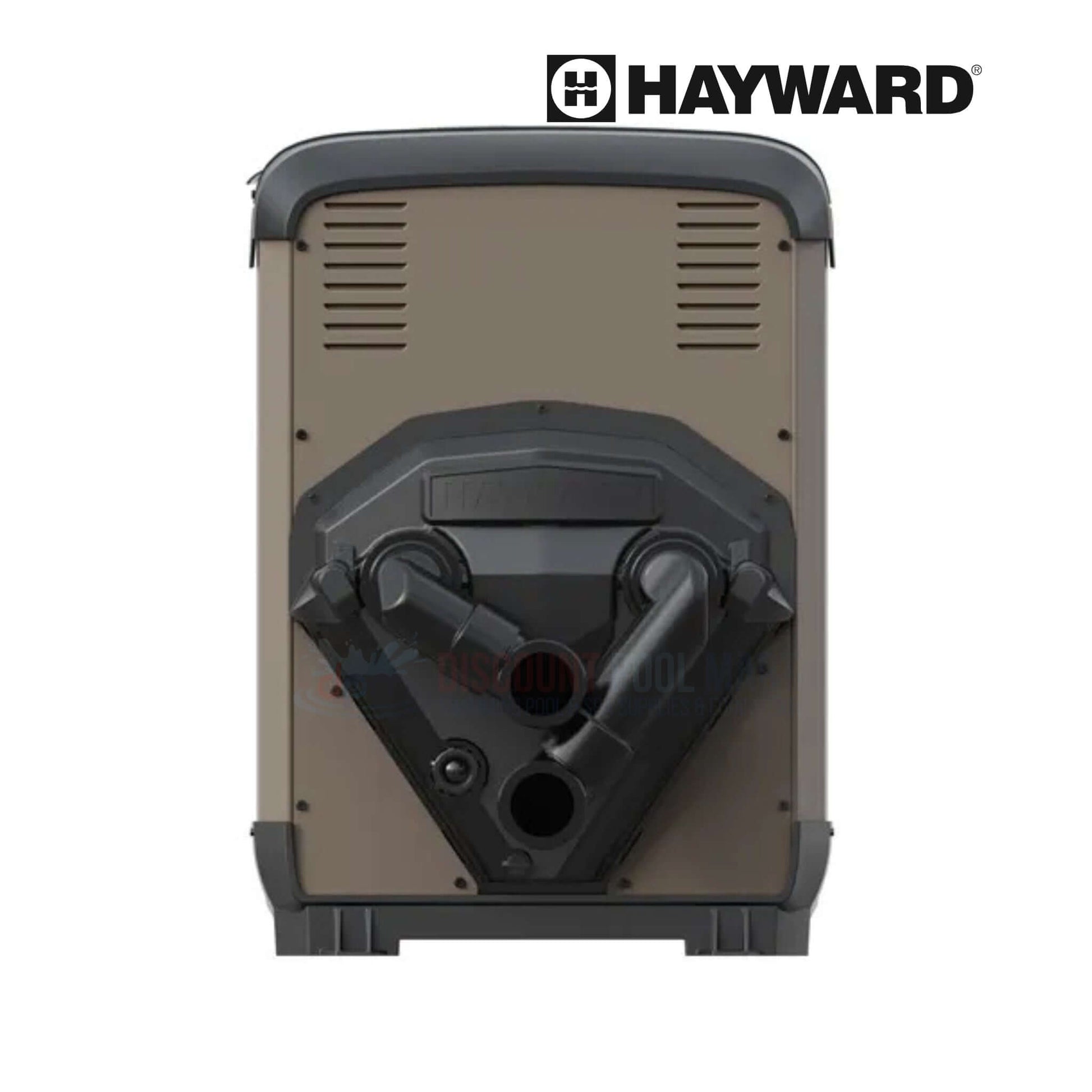 Hayward Universal HC Series Dual Fuel Heater HDF400 back view, 400k BTU, available at Discount Pool Mart DPM.