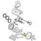 Exploded view of Hayward AquaNaut PVXH011SA steering bracket roller assembly from Discount Pool Mart DPM.