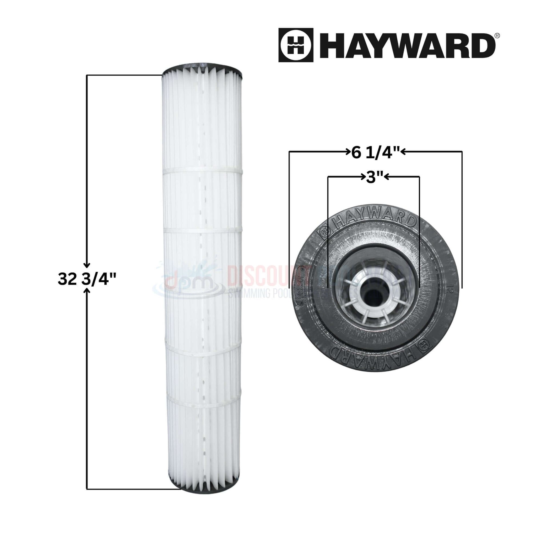 Hayward Cartridge for DEP100 filters, 32 3/4" tall, 6 1/4" wide, 3" diameter, Discount Pool Mart DPM, 4-pack.