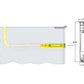 Diagram of Hayward Colored LED Pool Light ColorLogic 320 installation dimensions; available at Discount Pool Mart DPM.