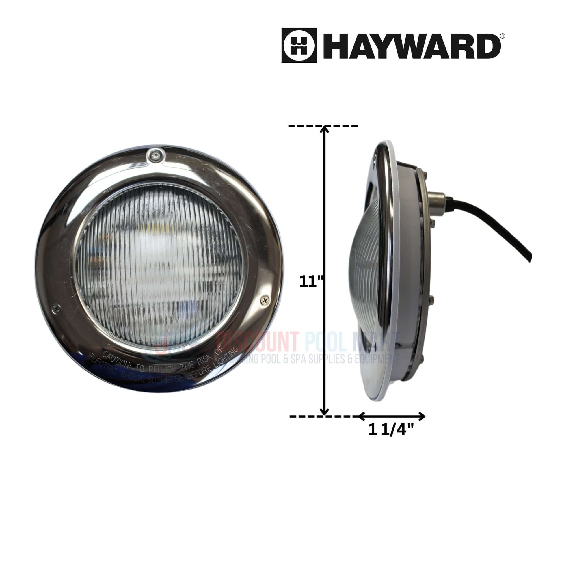 Hayward LED Spa Light in stainless steel, 11 inches, 120V, perfect for vibrant spa lighting - Discount Pool Mart DPM.