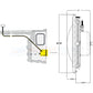 Hayward ColorLogic 4.0 LED Spa Light installation diagram showing dimensions and connection details from Discount Pool Mart DPM.