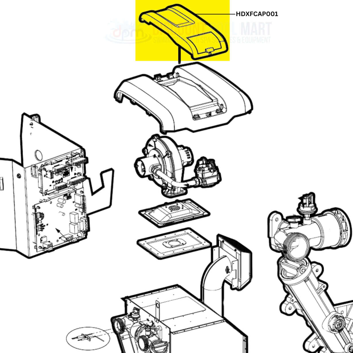 HDXFCAP001 | Hayward Control Access Panel Assembly HDF Heaters