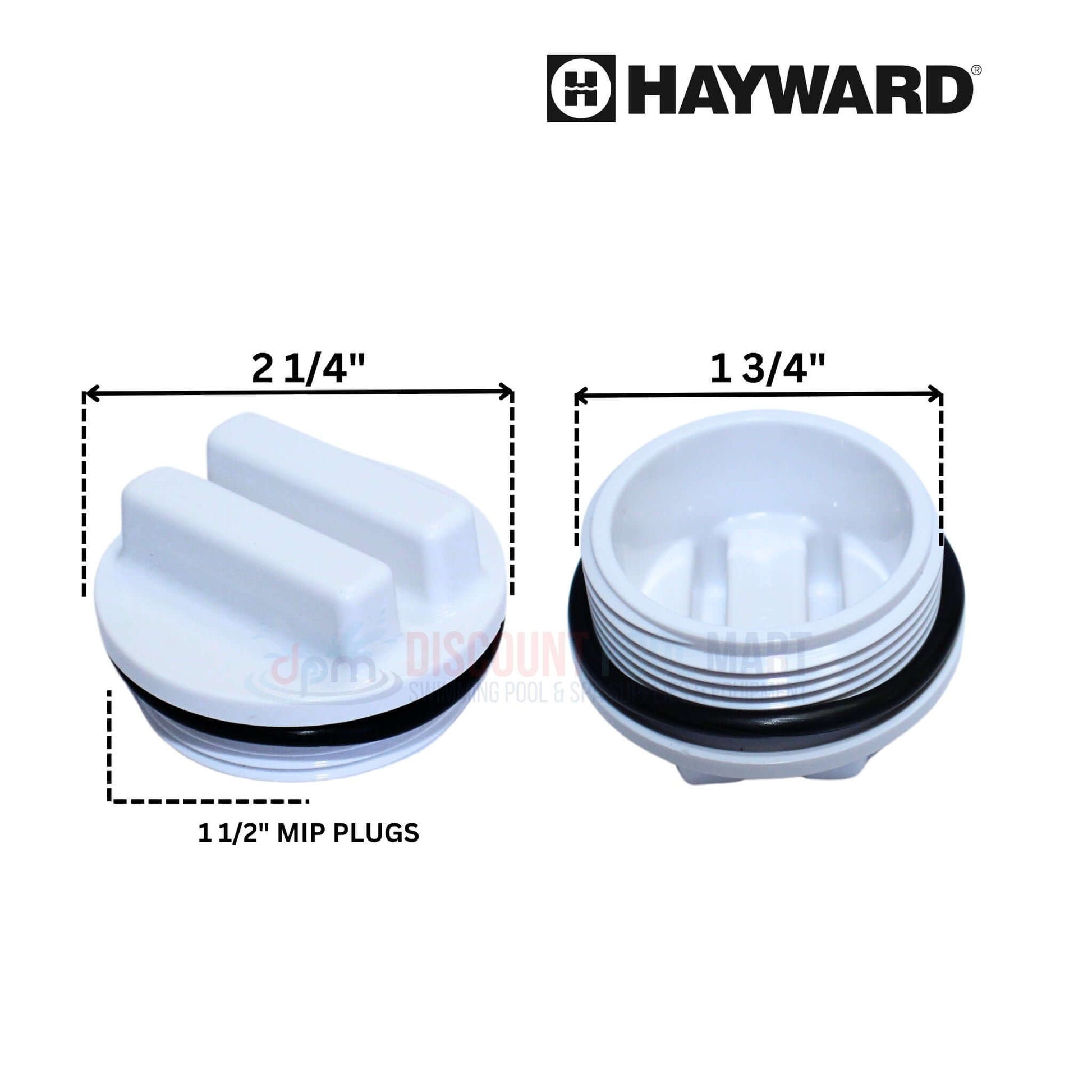 Hayward 1.5" Threaded Drain Plug with O-Ring | Essential for winterizing pools | Discount Pool Mart DPM