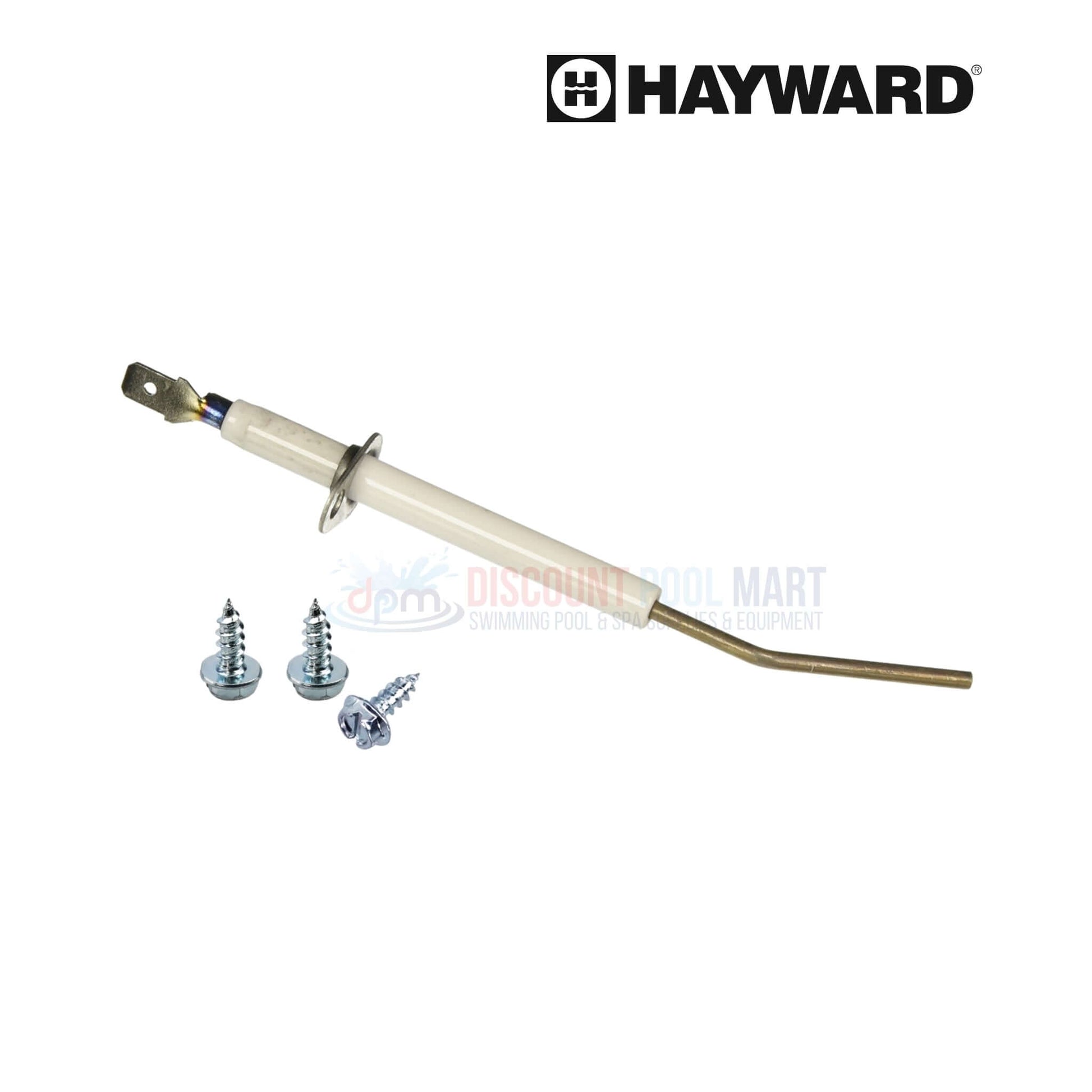 Hayward Flame Sensor IDXLFLS1930 for gas heaters with screws from Discount Pool Mart DPM for optimal performance.
