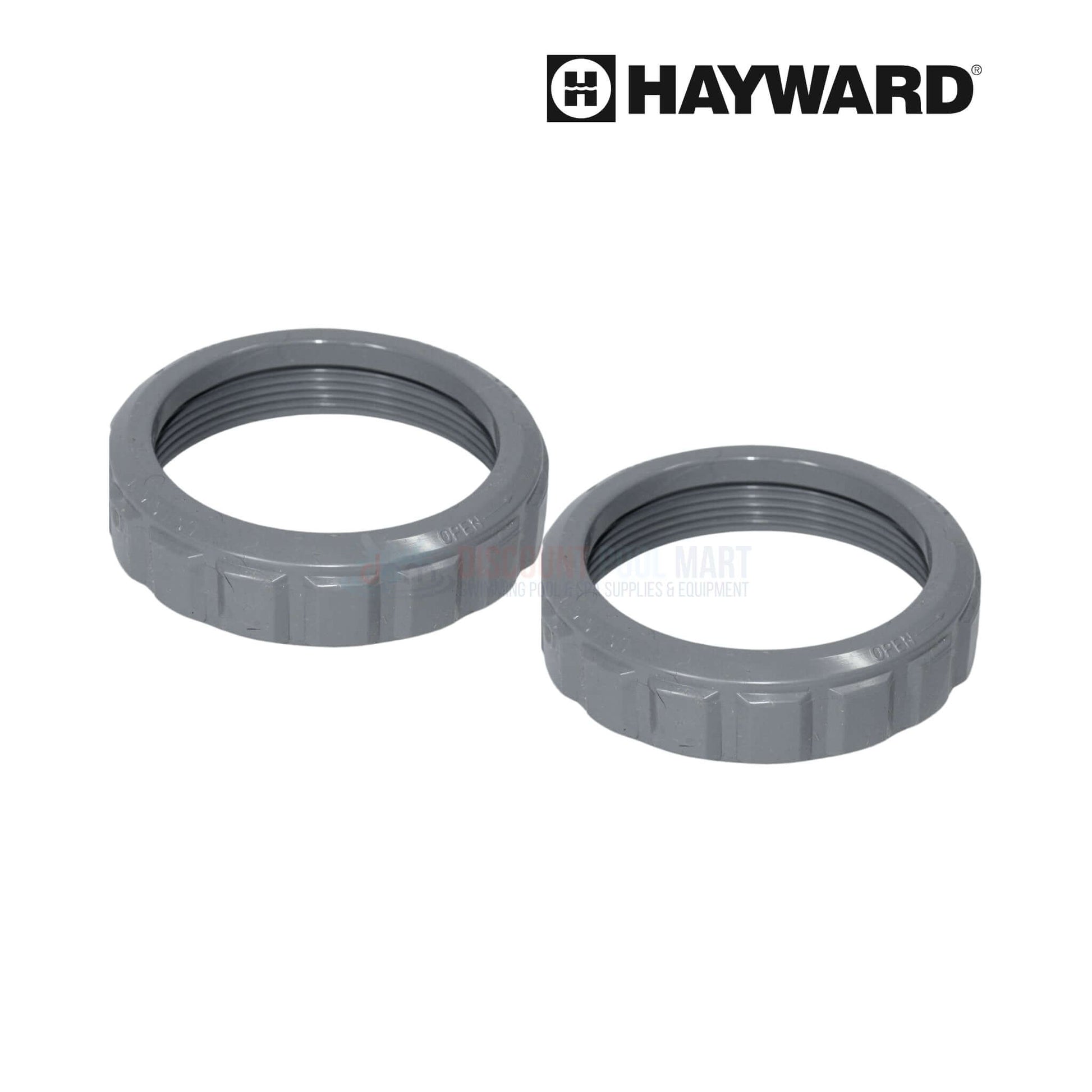 Hayward replacement part, two gray nuts for pool systems, high quality, Discount Pool Mart DPM.