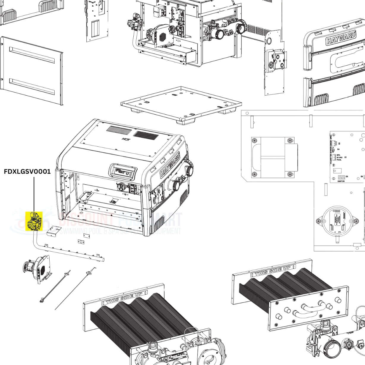 Hayward Gas Valve diagram for FDXLGSV0001 for Universal H-Series Low NOx heaters by Discount Pool Mart DPM.
