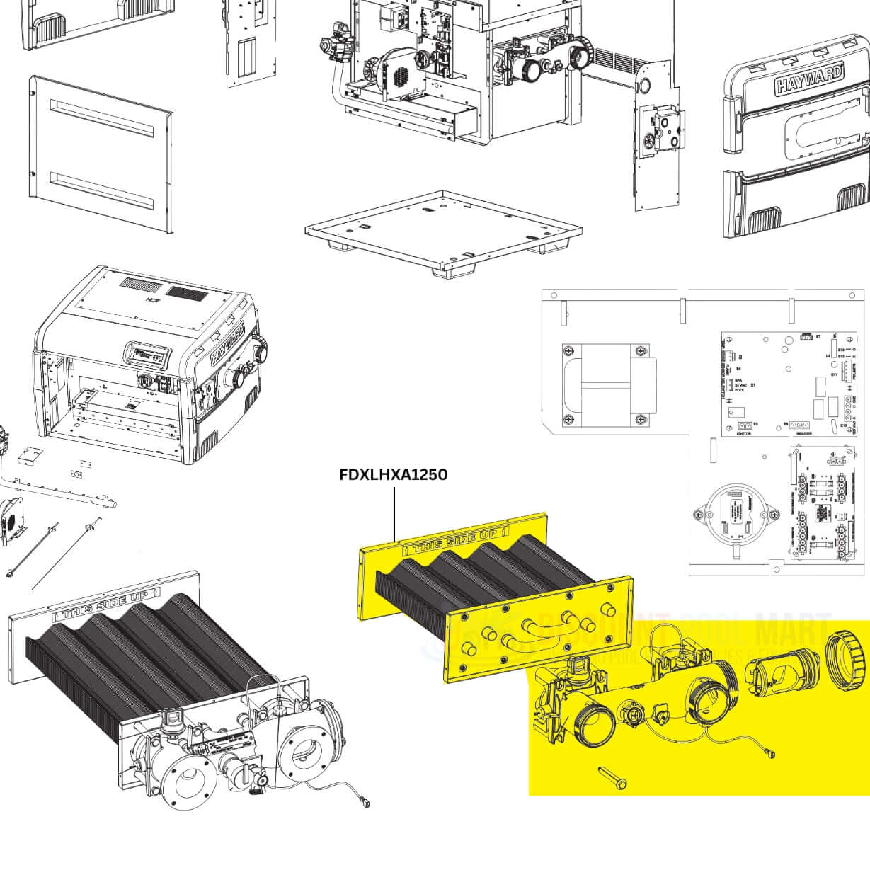 FDXLHXA1250 | Hayward Heat Exchanger Assembly For H250FD