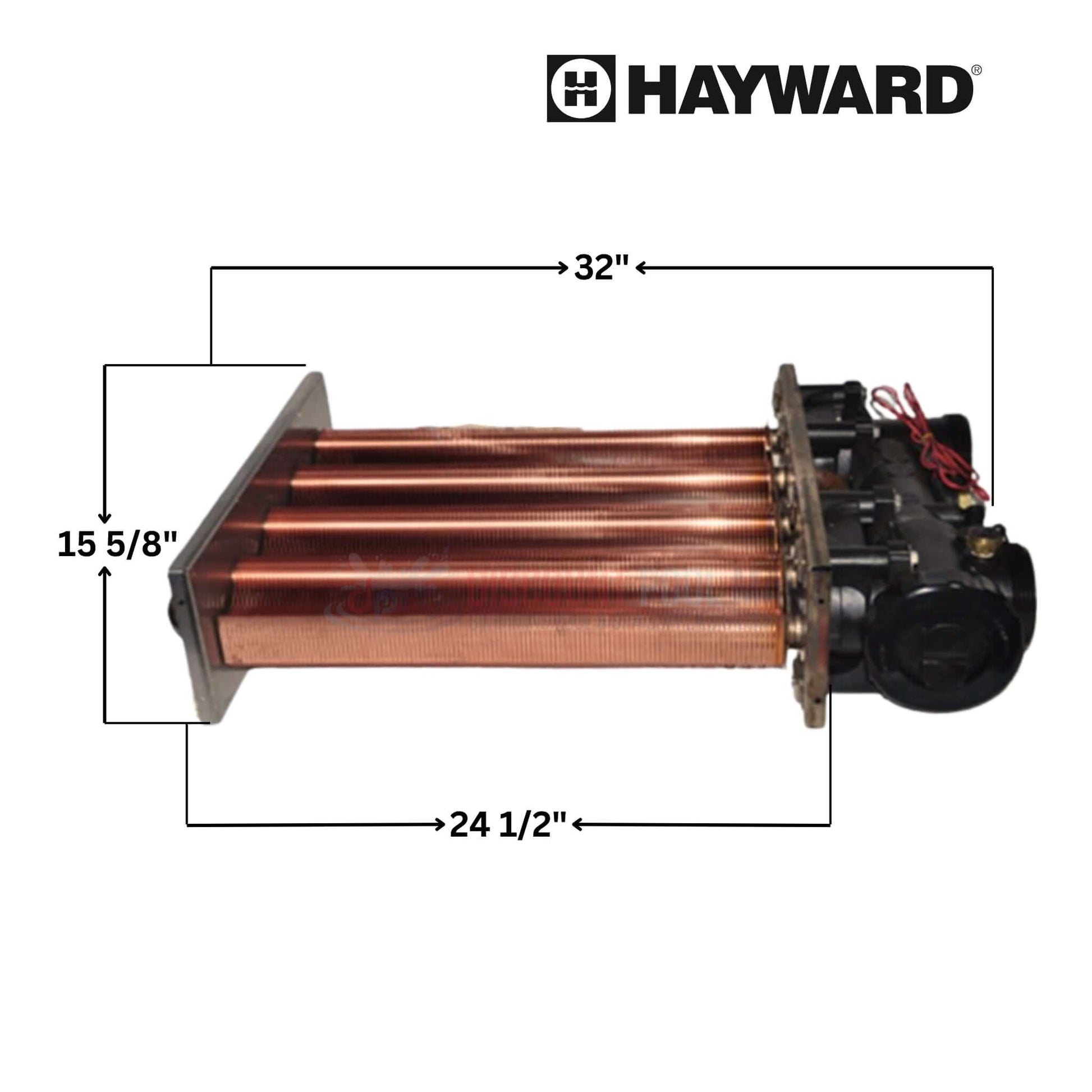 Hayward Heat Exchanger Assembly FDXLHXA1350 for H350FD heaters dimensions 32"x15 5/8"x24 1/2" from Discount Pool Mart DPM.