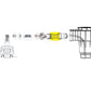 Illustration of Hayward Leaf Canister basket replacement assembly for W560, highlighting components for easy installation.