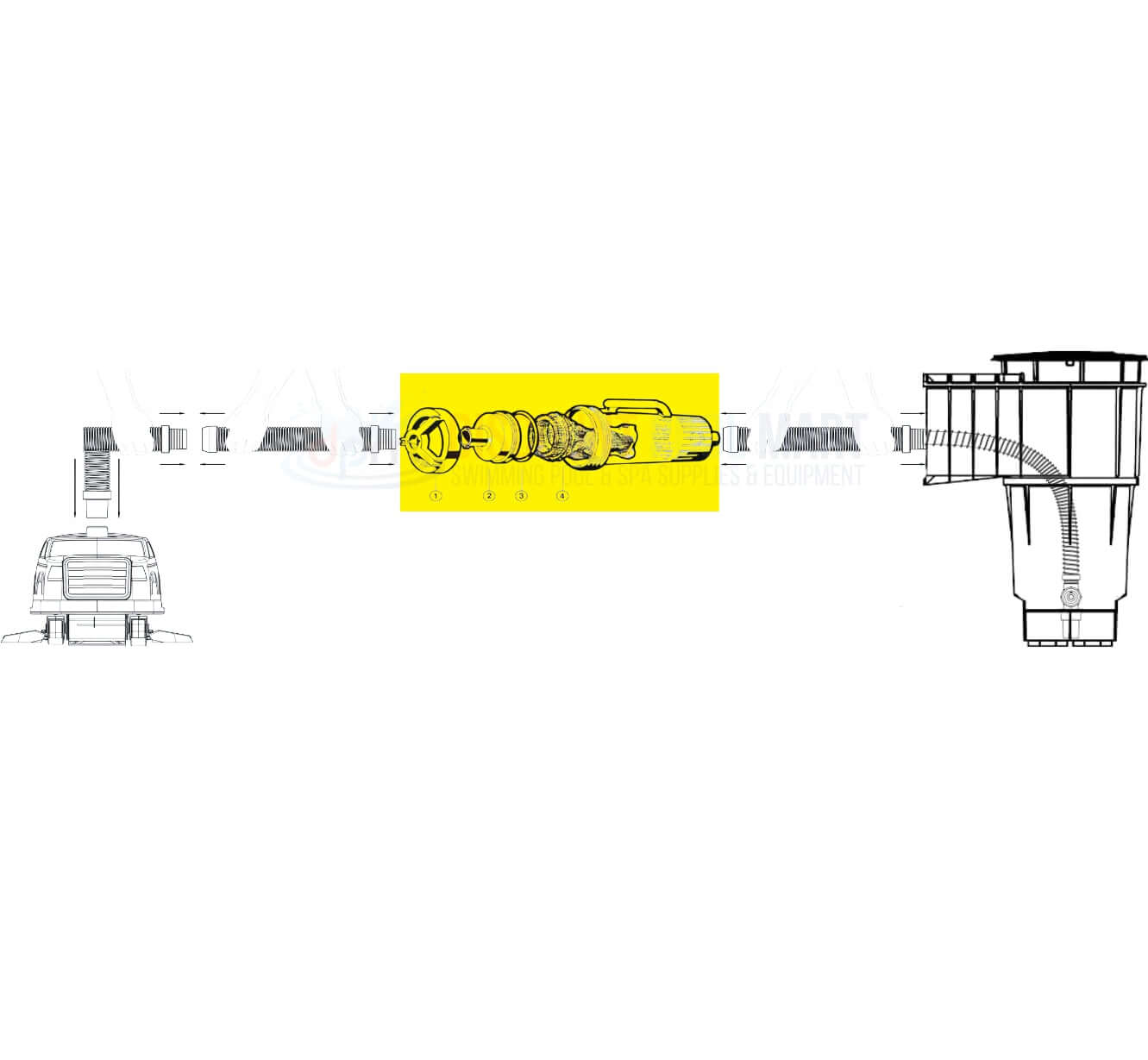 Hayward Leaf Canister W530 diagram showcasing parts for pool cleaning. Available at Discount Pool Mart DPM.