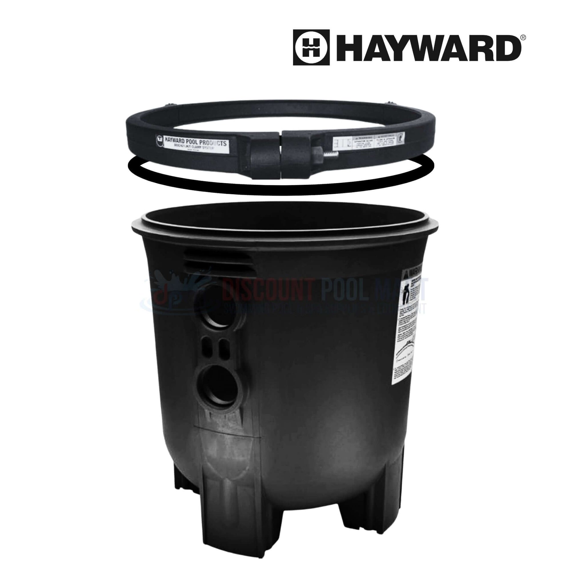 Hayward lower filter body with clamp from Discount Pool Mart DPM, durable pool filtration component for effective sealing.