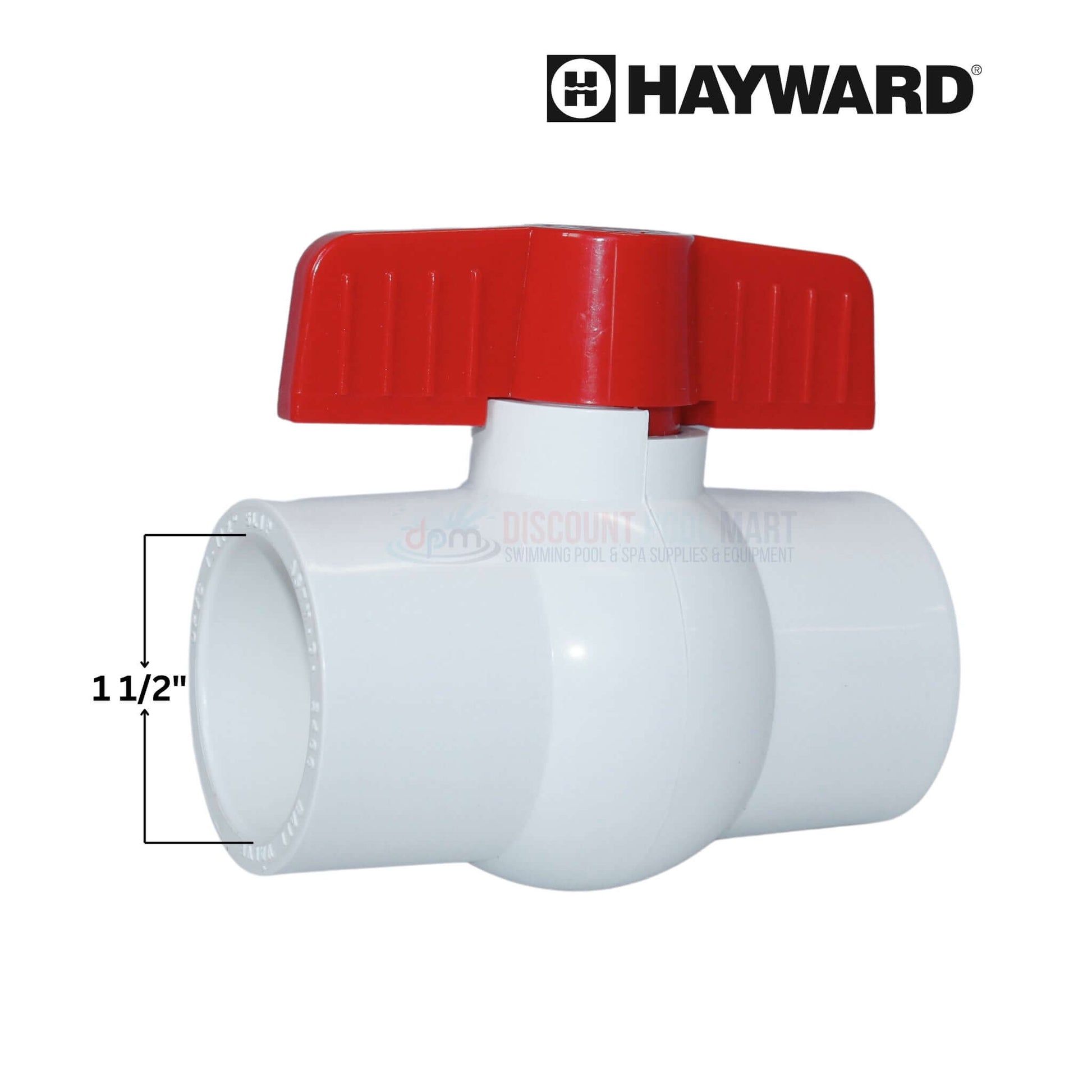 Hayward QVC Compact Ball Valve 1.5" PVC body with socket ends from Discount Pool Mart DPM - SKU QVC1015SSEW