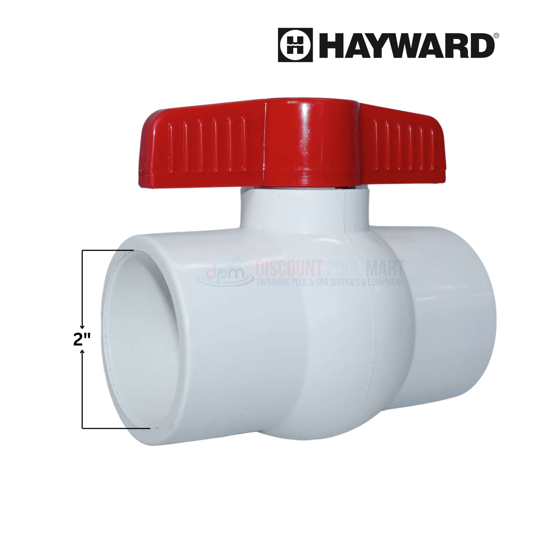 Hayward QVC Compact Ball Valve, 2 inch PVC body, socket end connections, SKU: QVC1020SSEW, from Discount Pool Mart DPM.