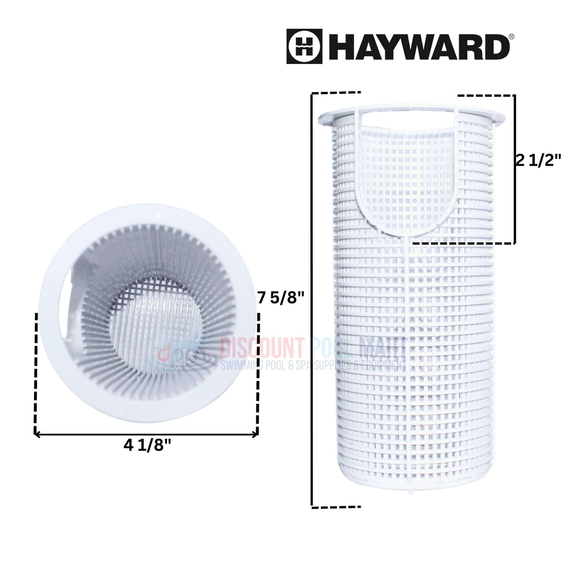 Hayward Strainer Basket SPX2800M for Max-Flo Pumps, 4 1/8" diameter, 7 5/8" height - from Discount Pool Mart DPM.