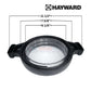 Hayward Strainer Cover Kit SPX3200DLS dimensions with a transparent cover for EcoStar and TriStar pumps at Discount Pool Mart DPM.