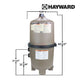Hayward SwimClear Cartridge Filter C5030 dimensions 24" x 43.5" from Discount Pool Mart DPM, high-performance pool filtration.