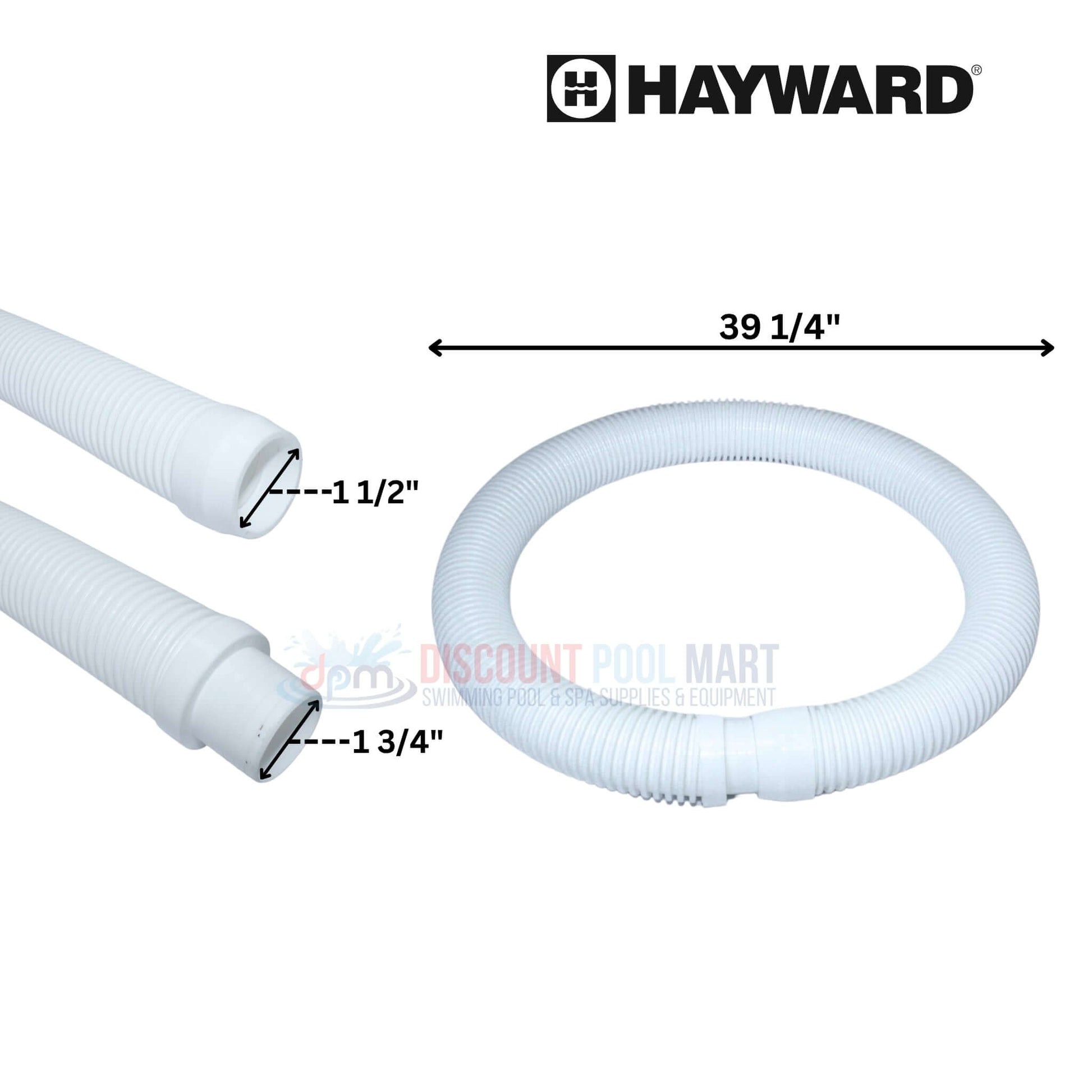 Hayward suction cleaner hoses, 39 1/4 inches, compatible with Discount Pool Mart PBS20JST cleaner accessories.