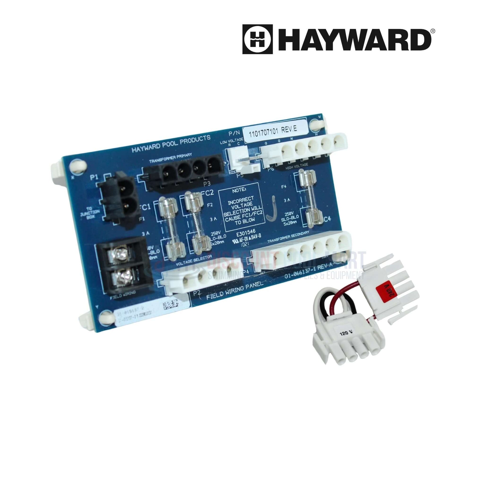 Hayward Transformer Fuse Board IDXL2FSB1930 for H-Series heaters at Discount Pool Mart DPM, protects transformer and control board.