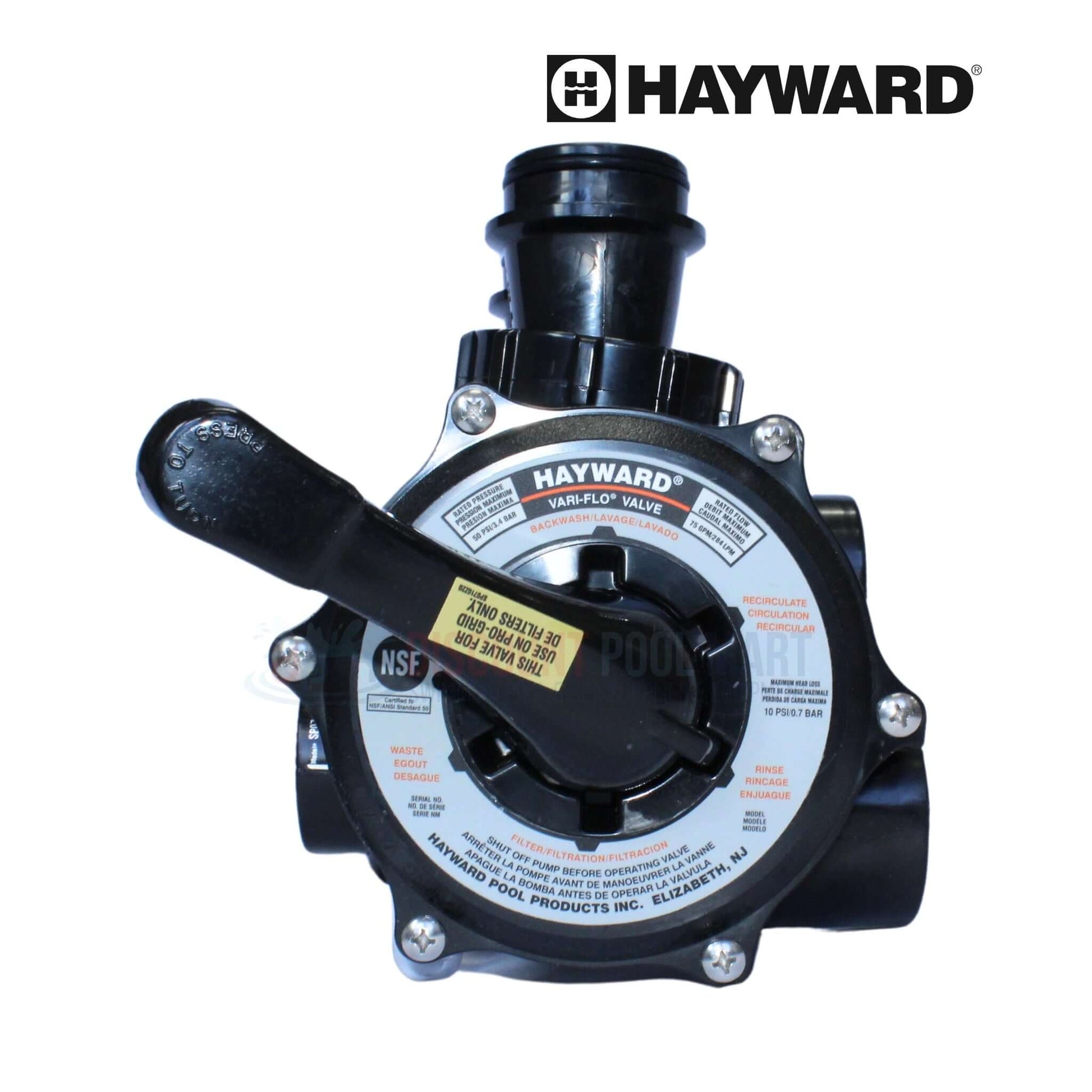 Hayward Vari-Flo Multiport Control Valve SP0710XR50 for Pro Grid DE Filters at Discount Pool Mart DPM.