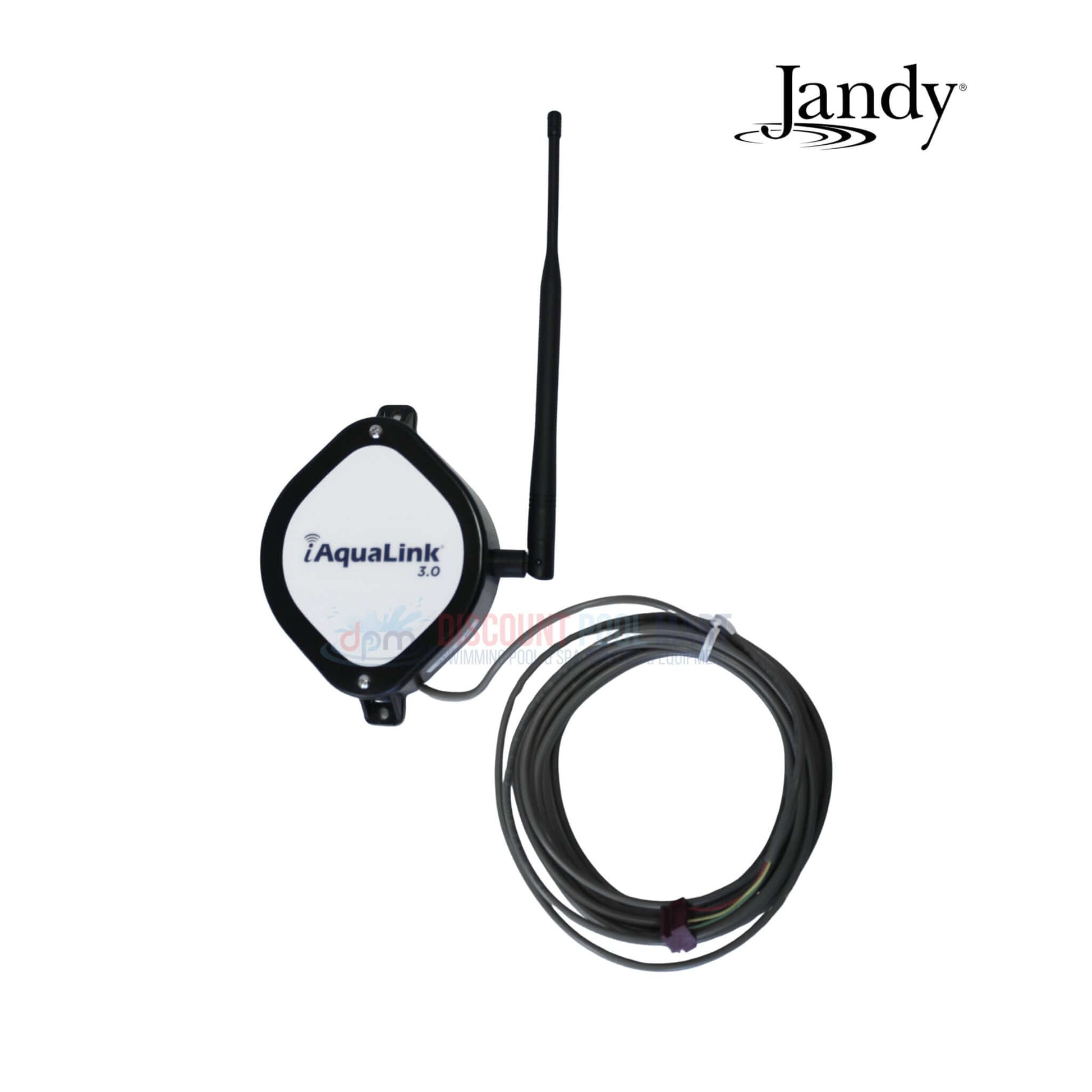 IQ-COMP-RSPS8 | Jandy Compool To iAquaLink RS8 Conversion Kit antenna with cable, shown from the front, provided by Discount Pool Mart.