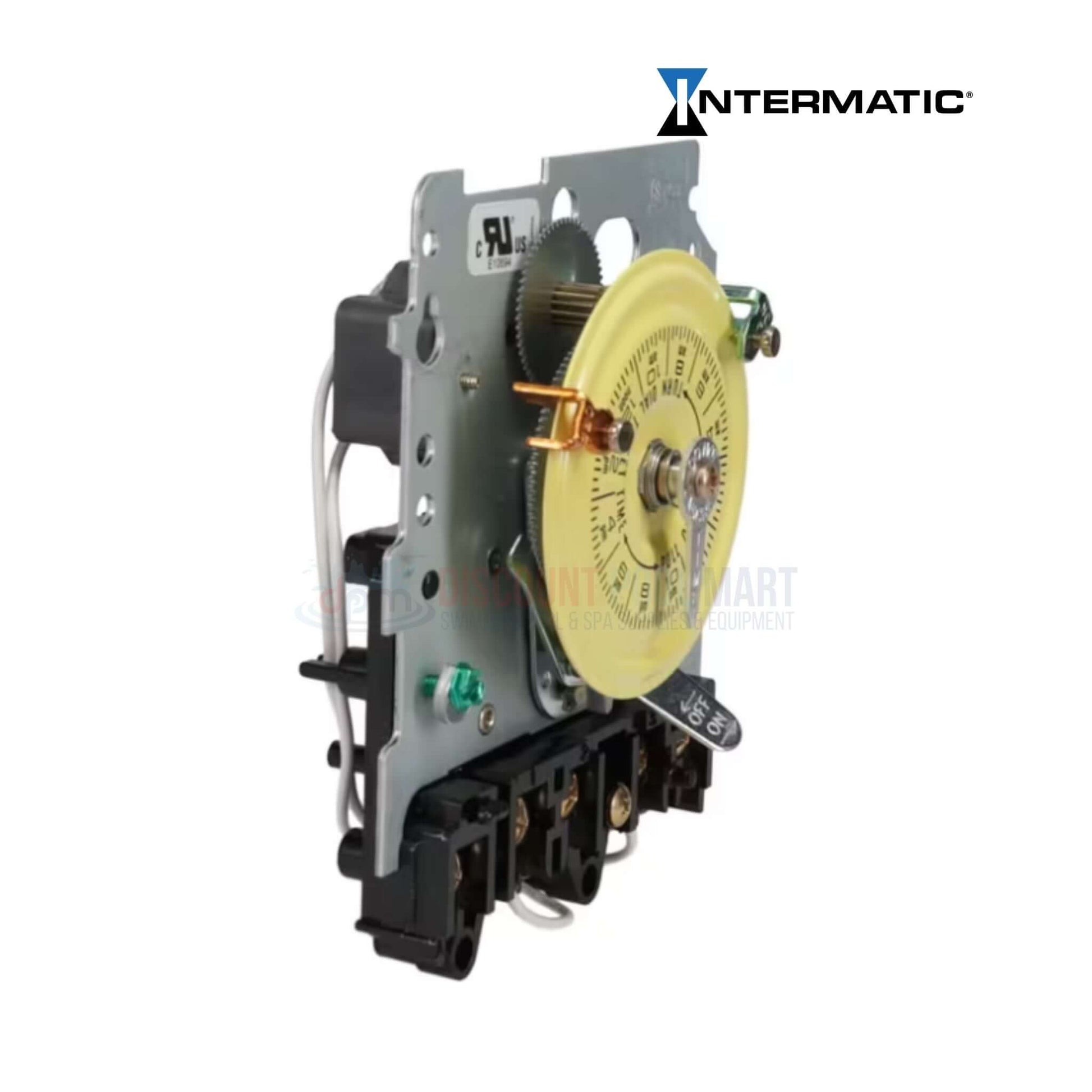 Intermatic T104M mechanical time switch mechanism for pools and spas from Discount Pool Mart DPM, ideal for heavy-duty use.
