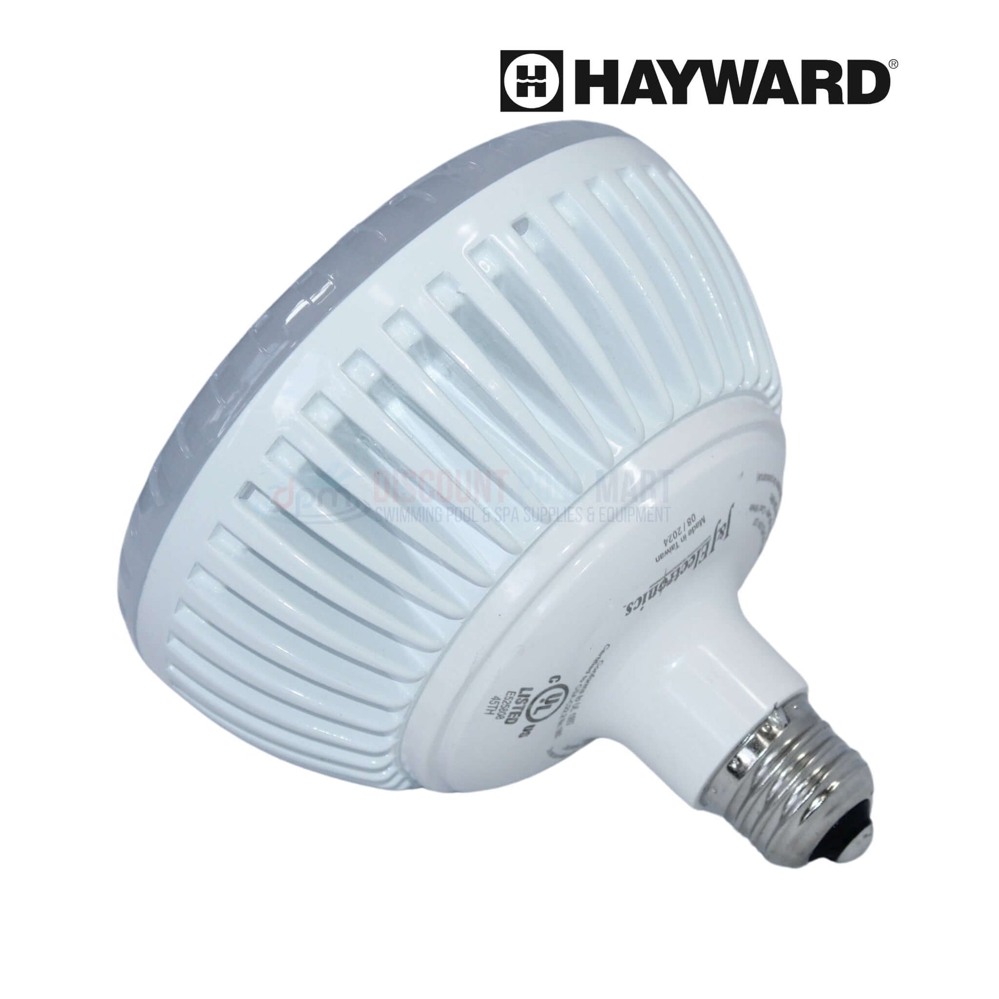 Hayward LED pool lamp with E26 base, energy-efficient design for illuminating pools, ideal for replacement.