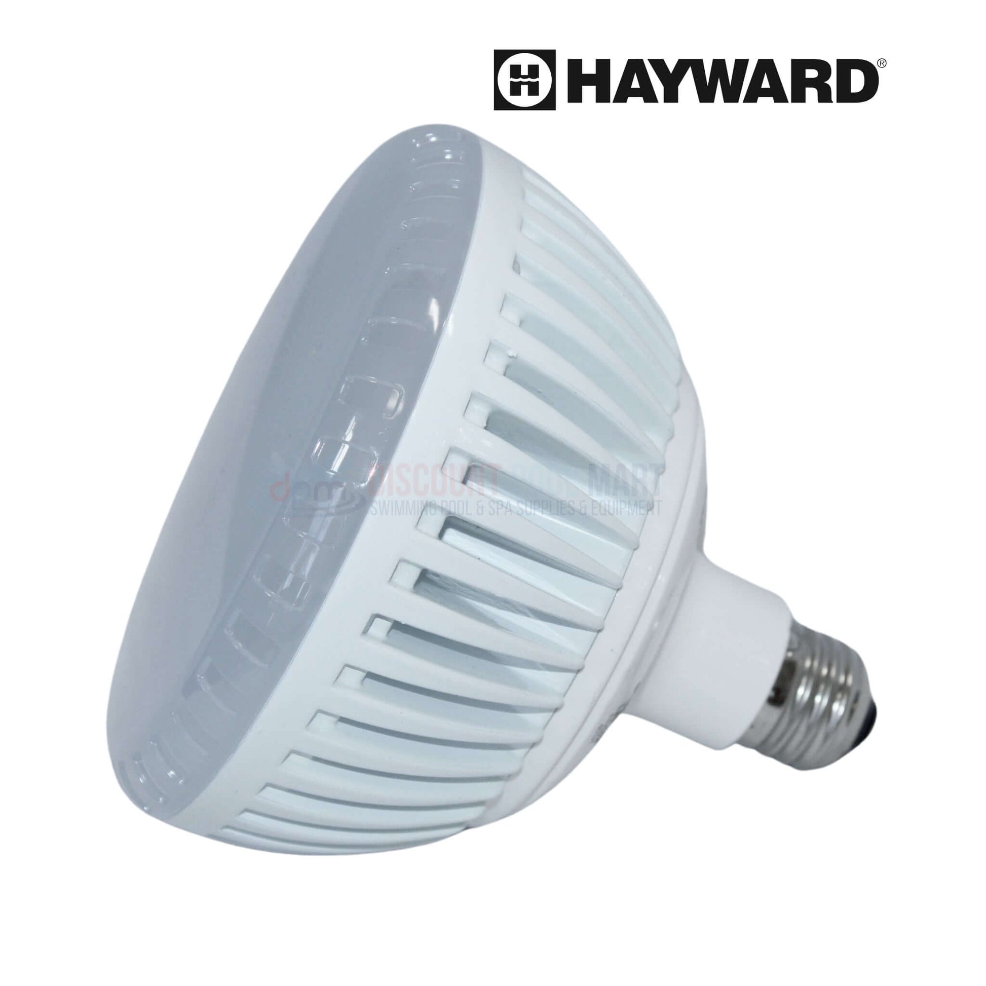 Hayward LED pool light bulb, energy-efficient design, suitable for in-ground pools, available at Discount Pool Mart DPM.