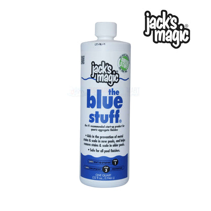 Jack's Magic The Blue Stuff JMBLUE032 32oz metal stain remover for pools, available at Discount Pool Mart (DPM).