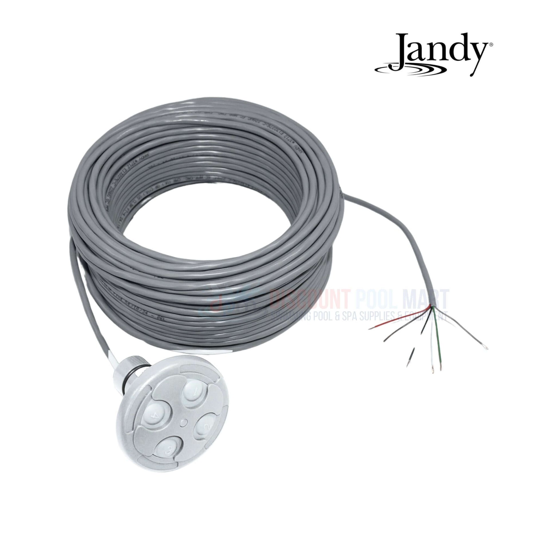 Jandy 4-Function Spa Side Remote with wiring, 100' length, by Discount Pool Mart DPM, for spa management and control.