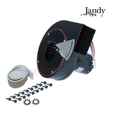 Jandy Blower Assembly with Gasket R0455600 for LXI Heaters by Discount Pool Mart DPM, includes necessary hardware.