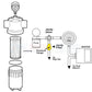 Diagram of Jandy Energy Filter system with Gauge for Ray-Vac Pro Series by Discount Pool Mart DPM, showing components and connections.