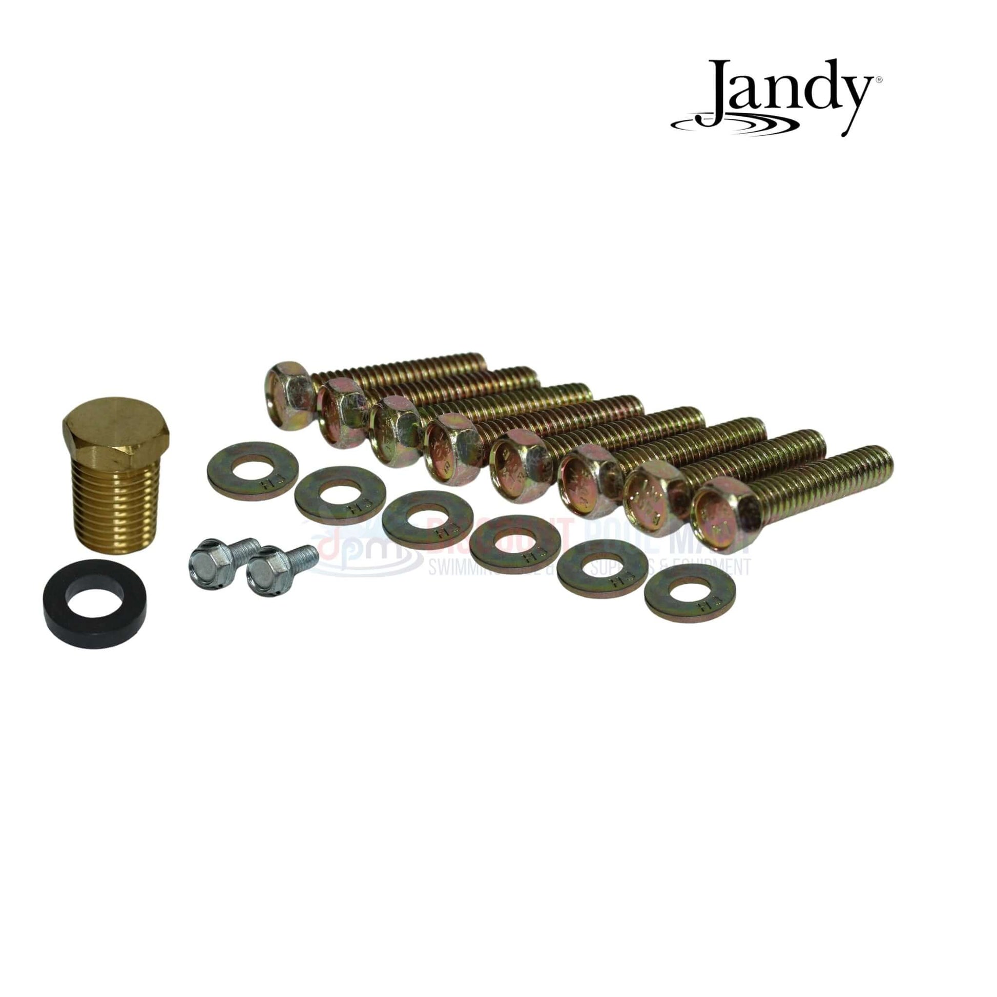 Jandy Gasket Header Kit R0304300 parts, bolts, washers, and seals for Hi-E2 heaters at Discount Pool Mart (DPM).