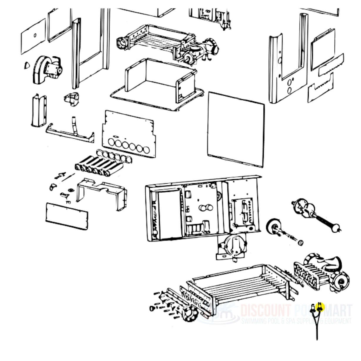 Exploded view diagram of Jandy Hi-Limit Switch R0023000 components from Discount Pool Mart DPM.