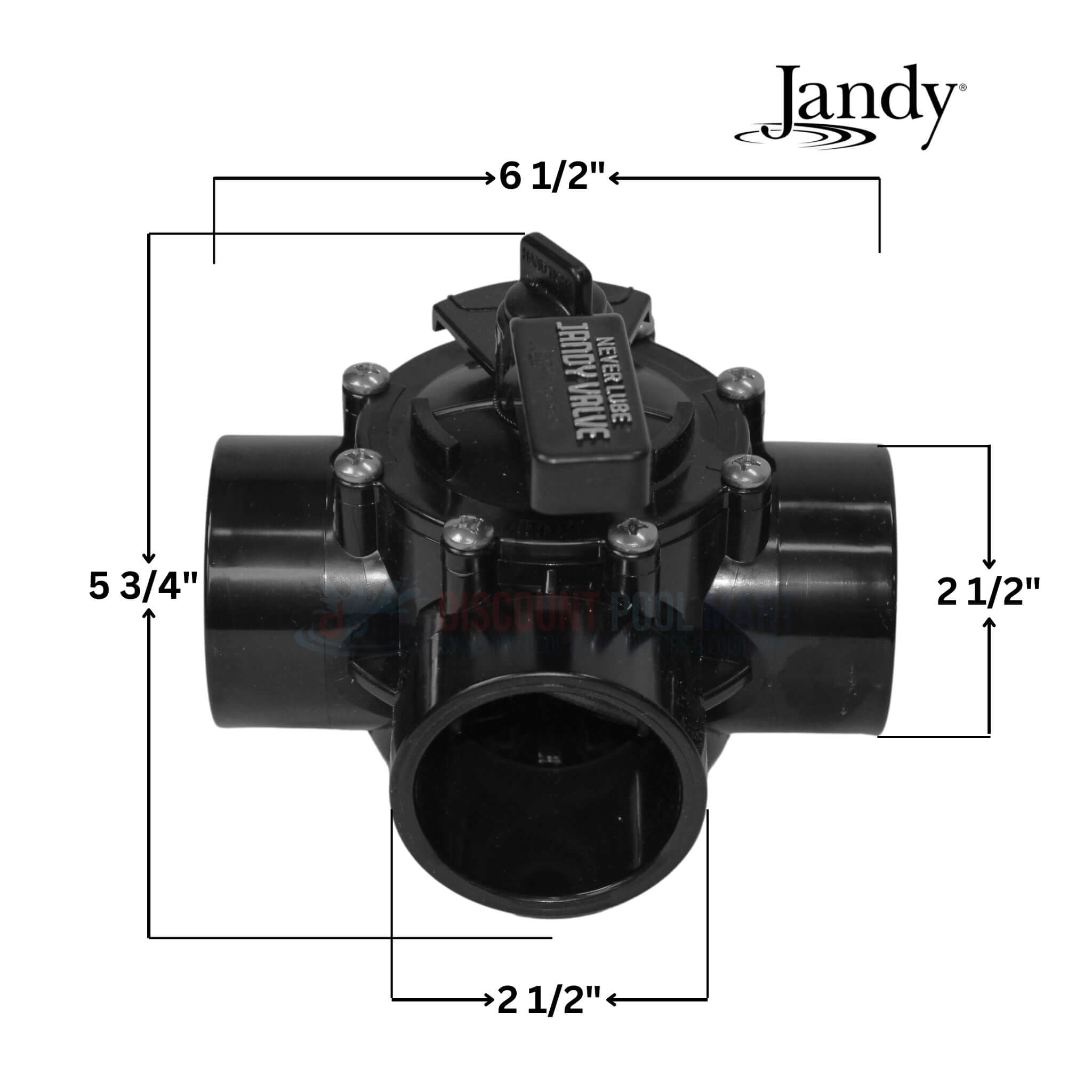4717 | Jandy NeverLube 3-Port Diverter Valve | 2 Inch - 2.5 Inch