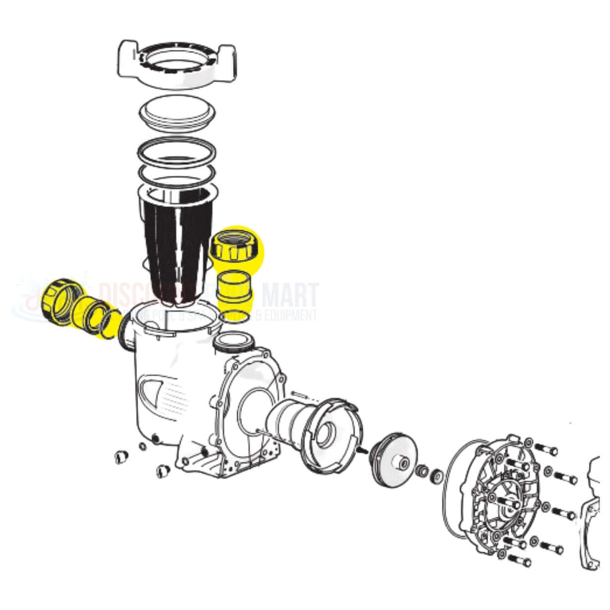 ju② 2本　LOAD R0446102 | Jandy Tail Piece Union for Pumps | 2 Pack | 2.5