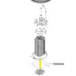 Exploded view diagram of Jandy DE Filter Tie Rod R0554800, compatible with DEV48 and DEL48 filters, by Discount Pool Mart DPM.