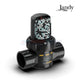 Jandy TruGuard Mineral Filter & Sanitizer from Discount Pool Mart. Black unit with mineral beads, angled view, ideal for pools.