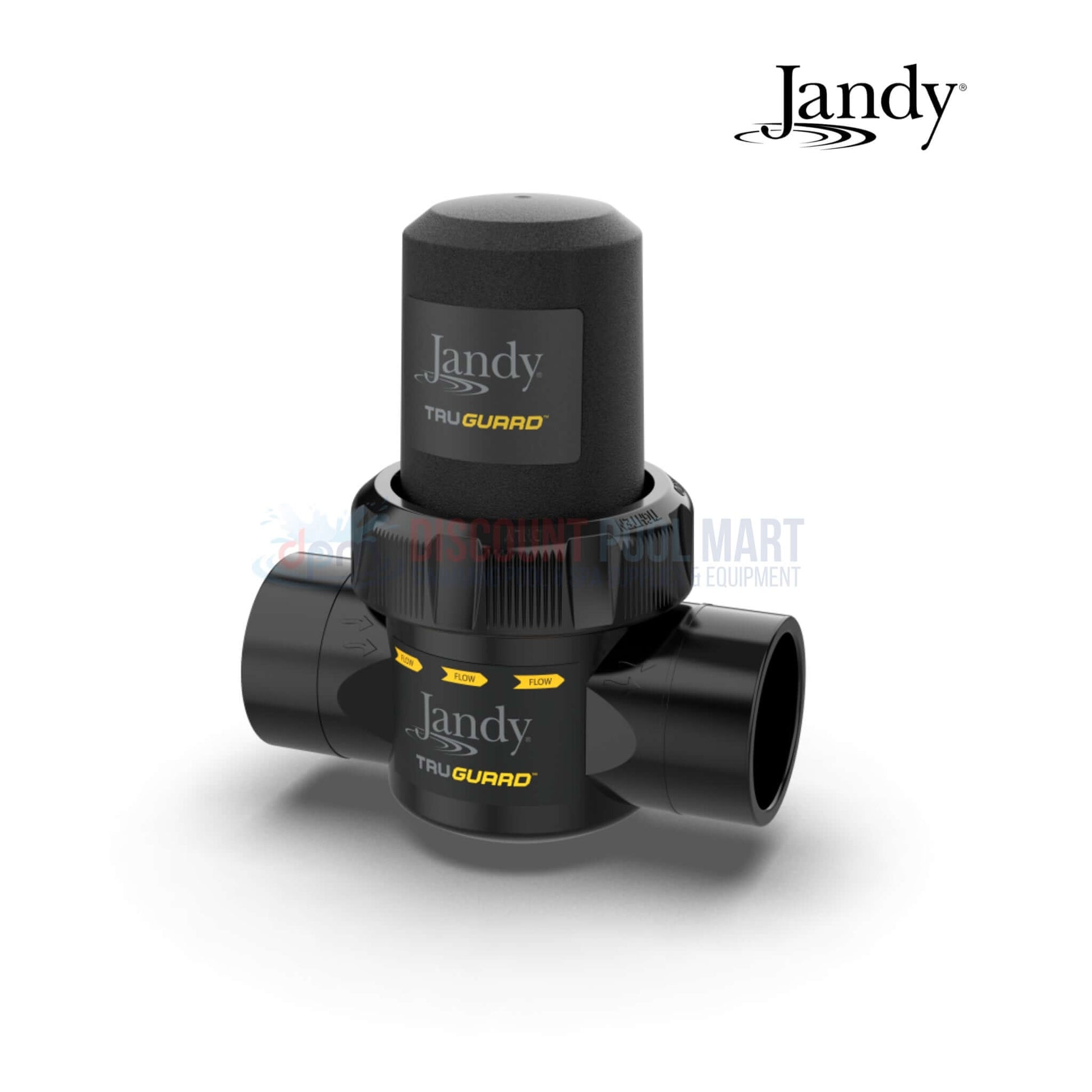 Jandy TruGuard Mineral Filter & Sanitizer, black, angled view, essential for swimming pool parts, available at Discount Pool Mart.