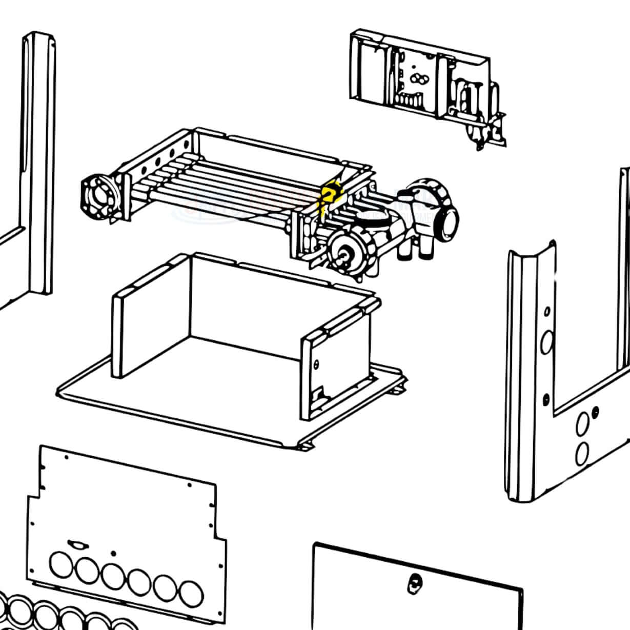 Diagram of Jandy R0457000 water pressure switch parts for LXi heaters, available at Discount Pool Mart DPM.