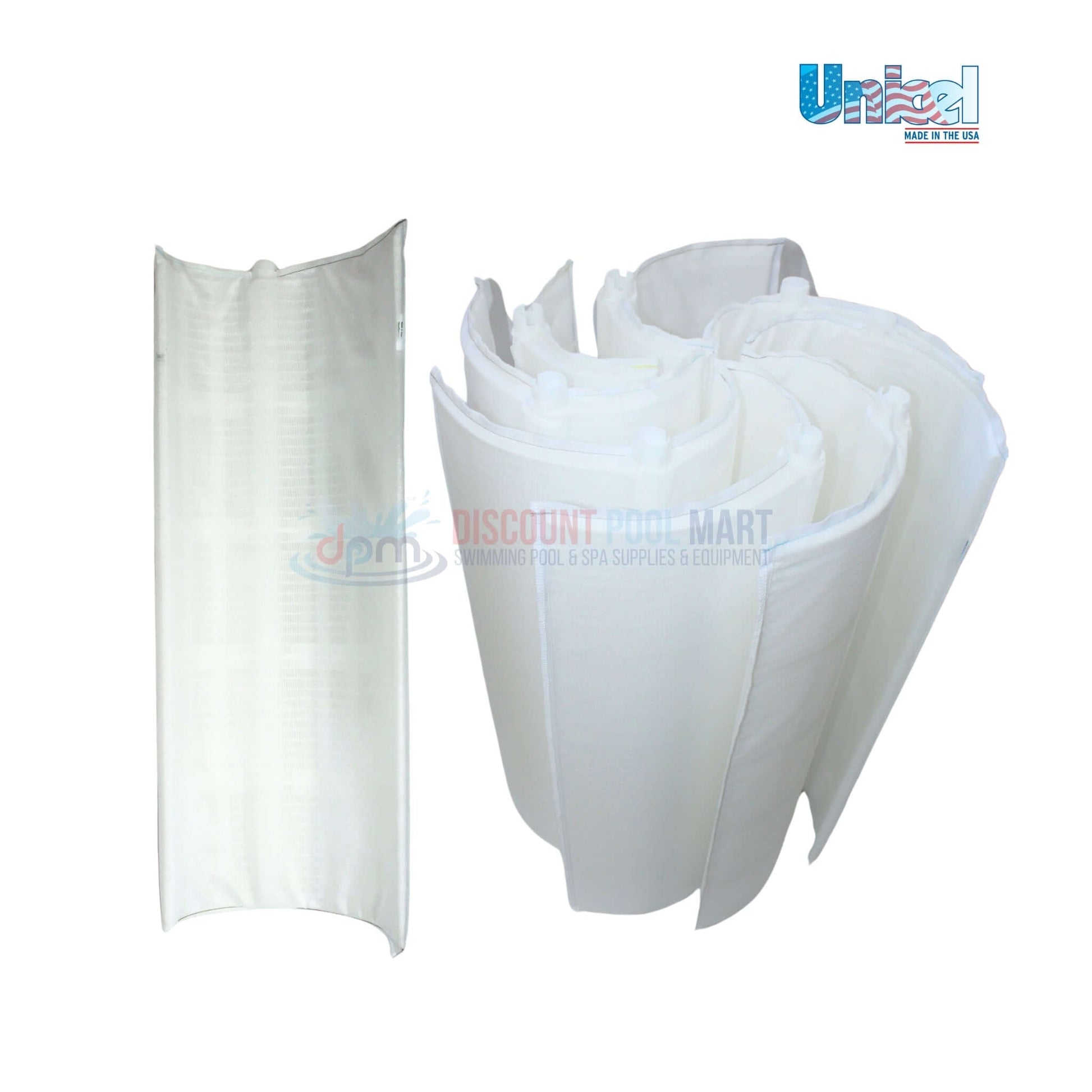 Jandy DEV Series 60 sq. ft DE Filter replacement grids, 7 large & 1 partial from Discount Pool Mart, Made in USA.