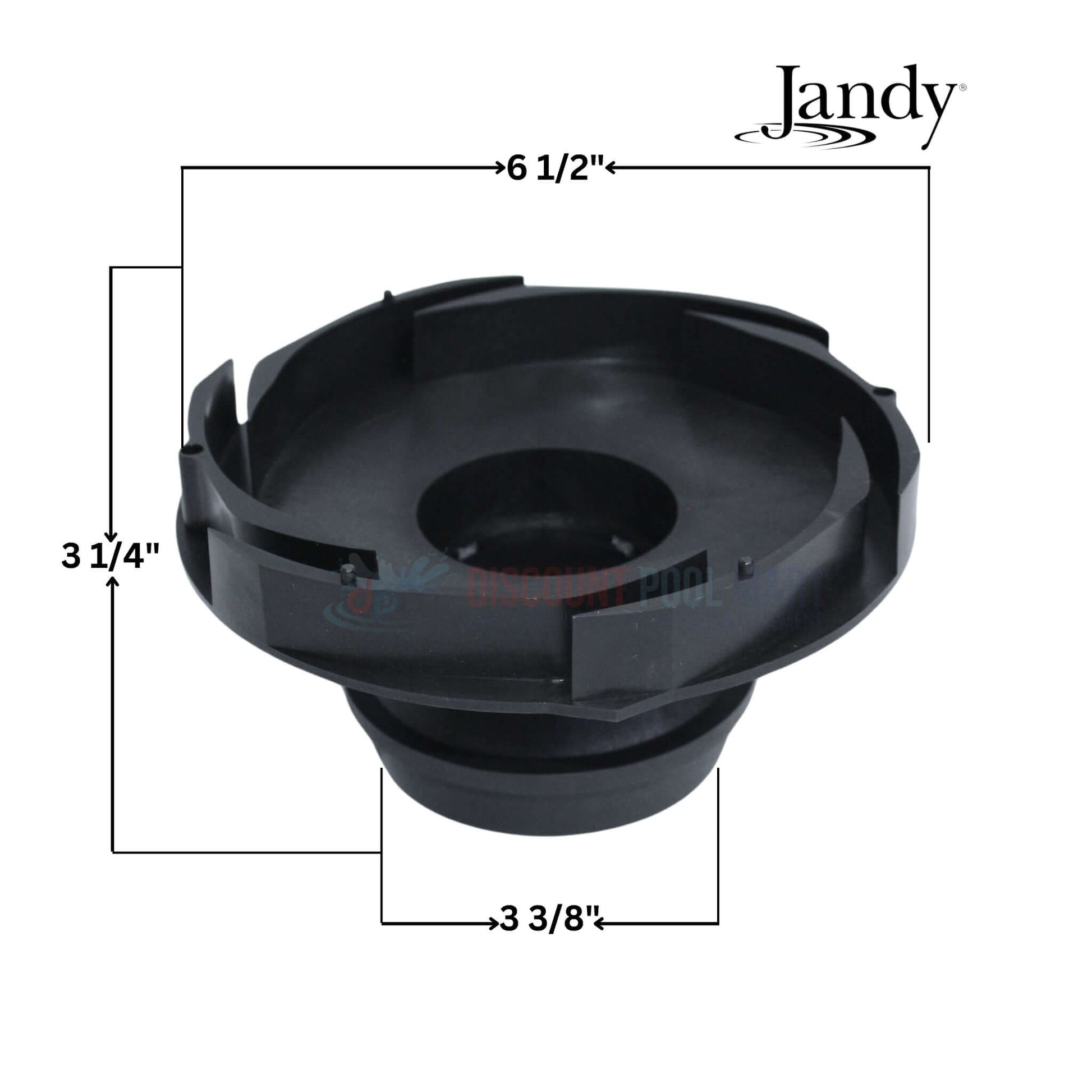 Jandy diffuser with dimensions 6.5" x 3.25" x 3.375" for FloPro pumps, OEM part R0479701, DPM.