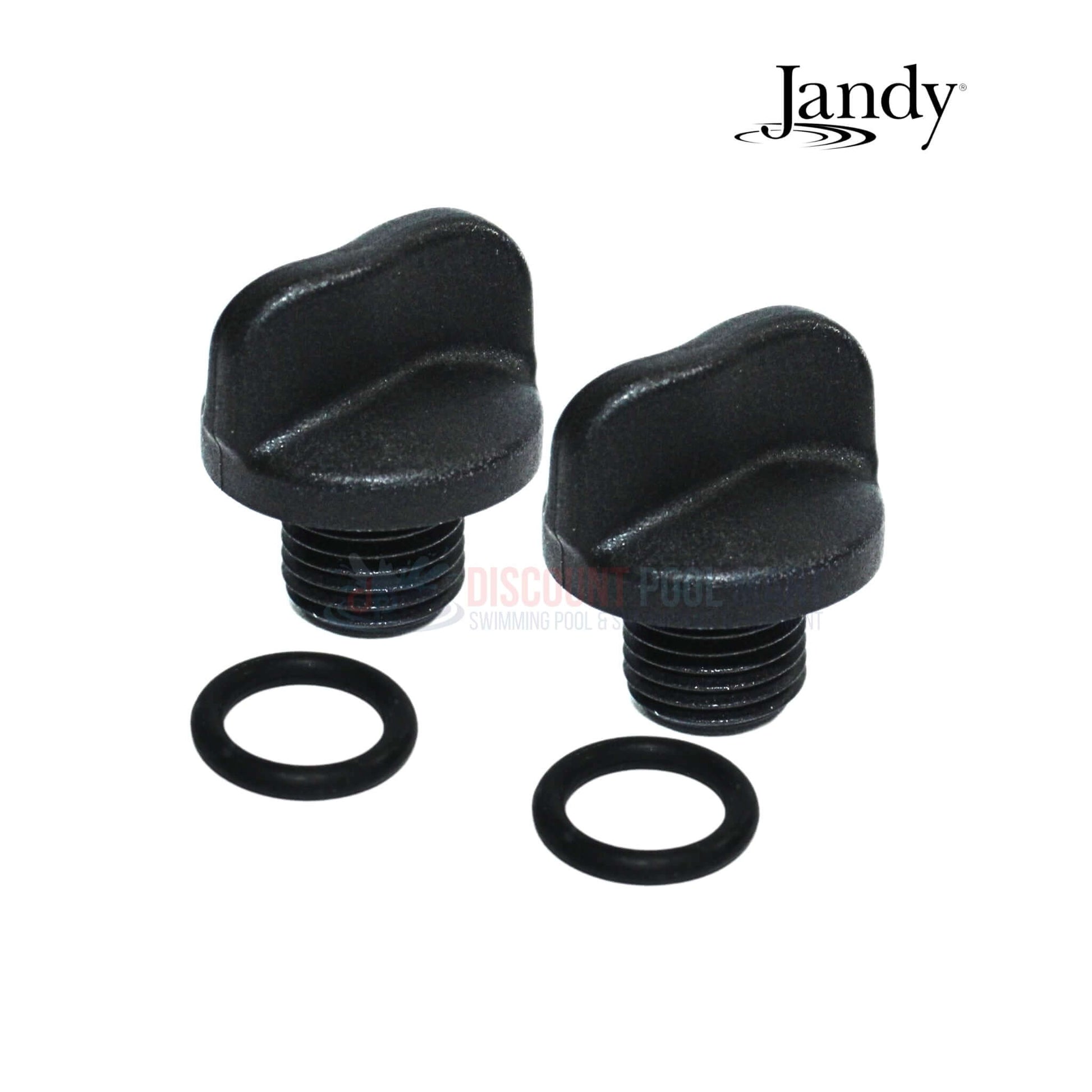 Jandy Drain Plug with O-Ring set for pumps and heaters, 2 pack from Discount Pool Mart DPM, prevents leaks.