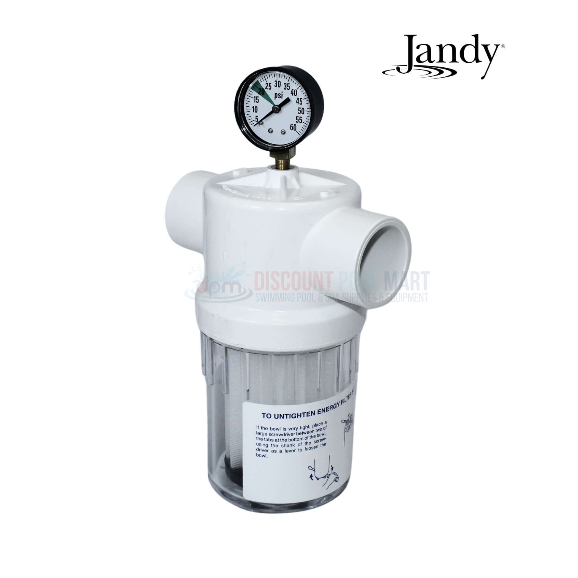 Jandy Energy Filter with Gauge 2888 for Ray-Vac Pro Series at Discount Pool Mart DPM, essential pool filtration solution.