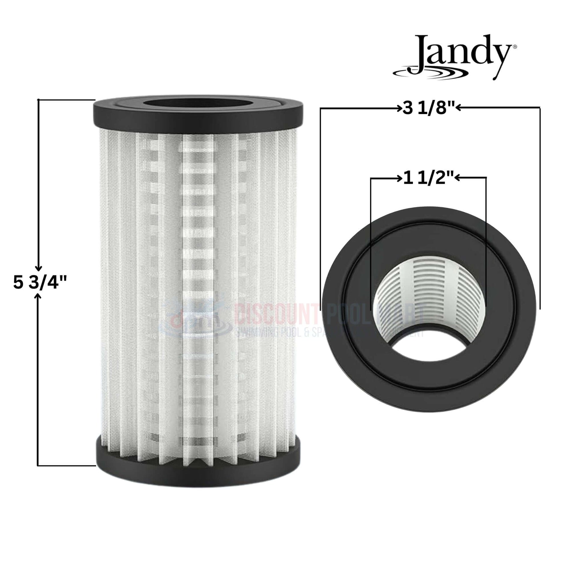 Jandy Energy Filter Element R0374600 measures 5 3/4" x 3 1/8", perfect for Zodiac Ray-Vac filters from Discount Pool Mart DPM.
